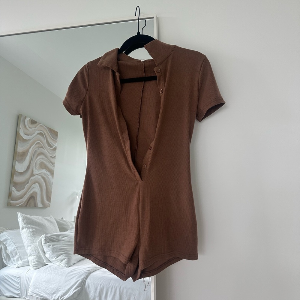 Surf romper in chocolate